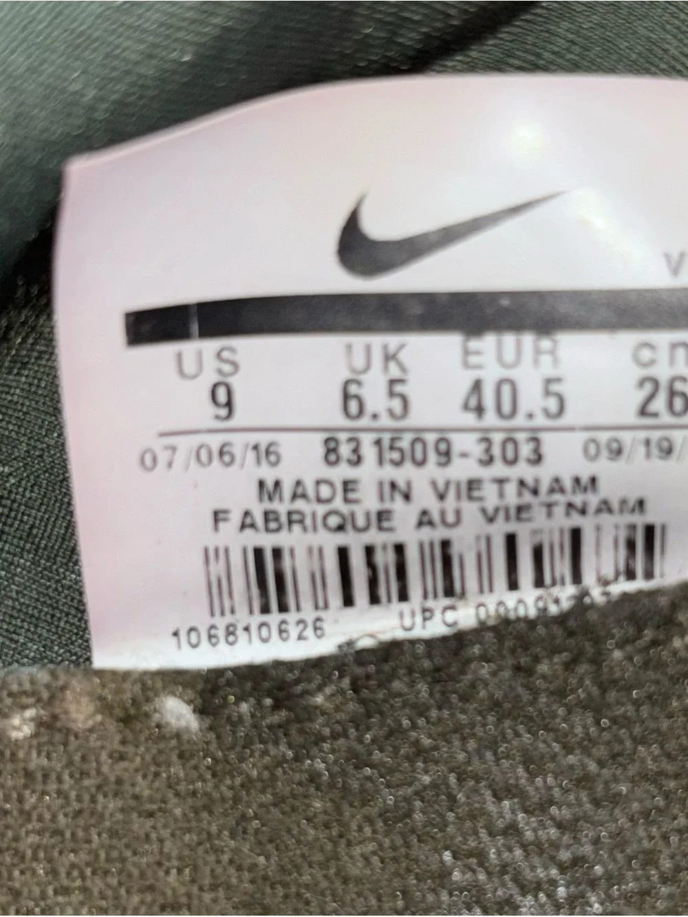 Nike Free RN Olive Khaki Running Shoes Mens Size 9 Athletic Sneakers 831509-303 - Picture 6 of 6